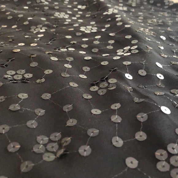 Black sequined LOFT pencil skirt - Picture 3 of 4